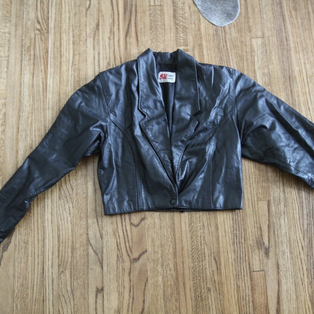 S&U Black Leather Blazer